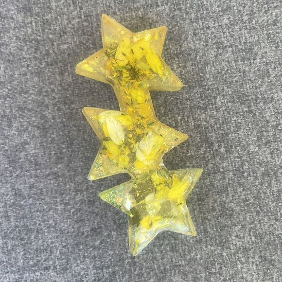 #107 Pressed Flower French Barrett Hair Clip - Picture 10 of 17